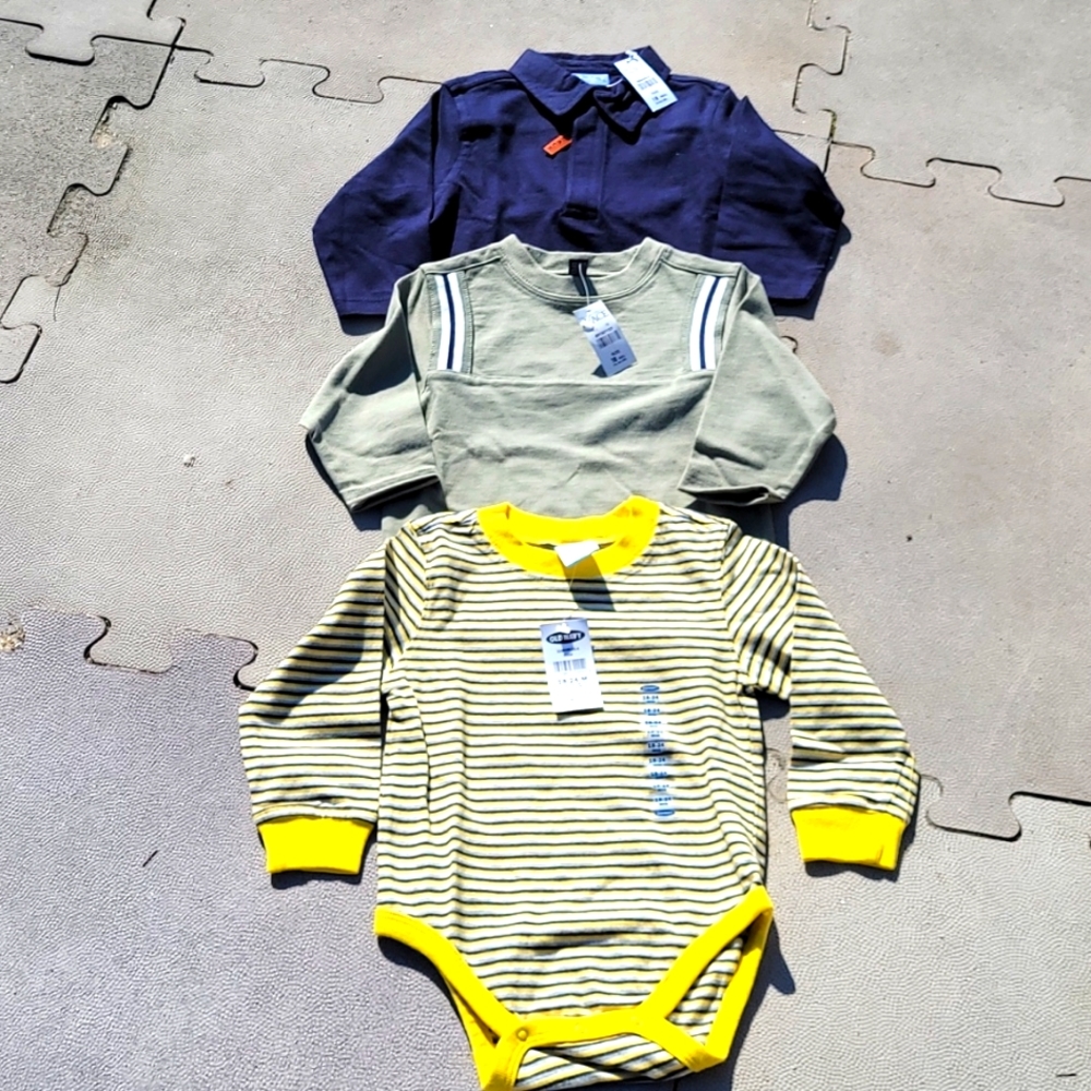 Lot of 3 NWT Sz 18 mo long Sleeve Tops